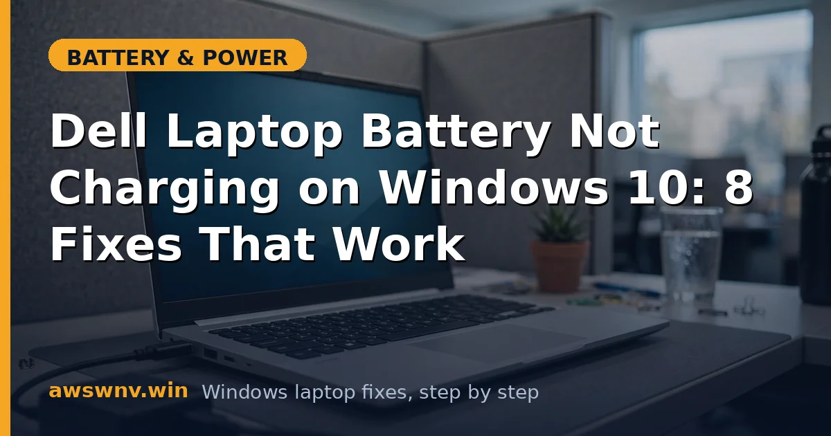 Dell Laptop Battery Not Charging on Windows 10: 8 Fixes That Work