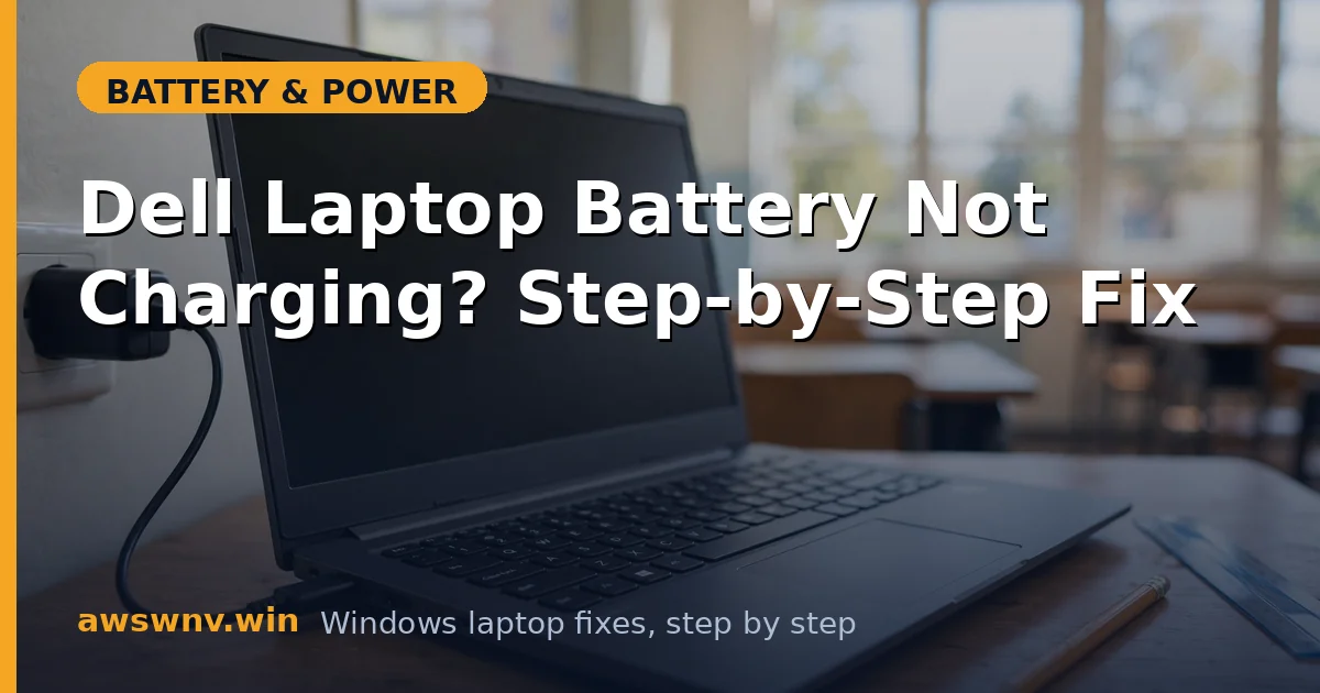 Dell Laptop Battery Not Charging? Step-by-Step Fix