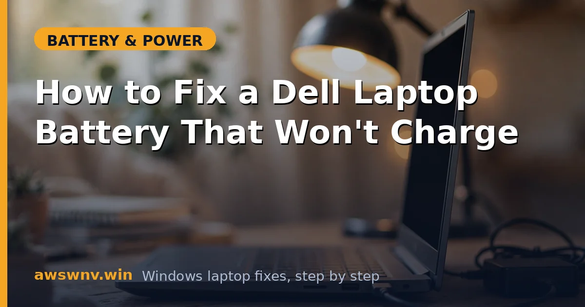 How to Fix a Dell Laptop Battery That Won't Charge