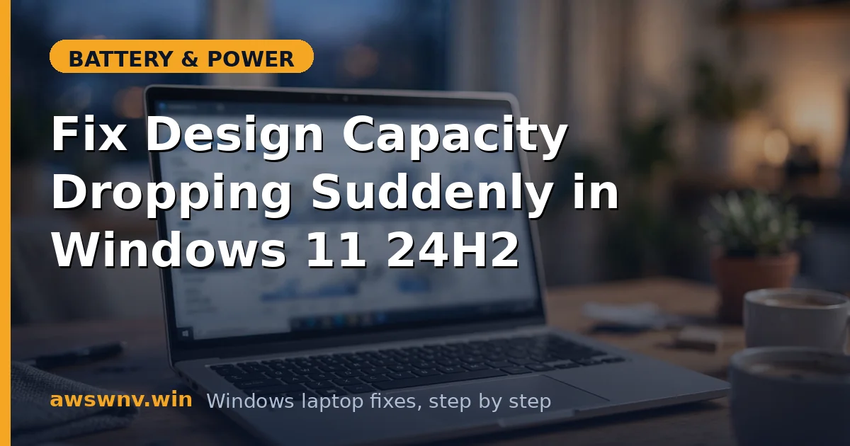 Fix Design Capacity Dropping Suddenly in Windows 11 24H2