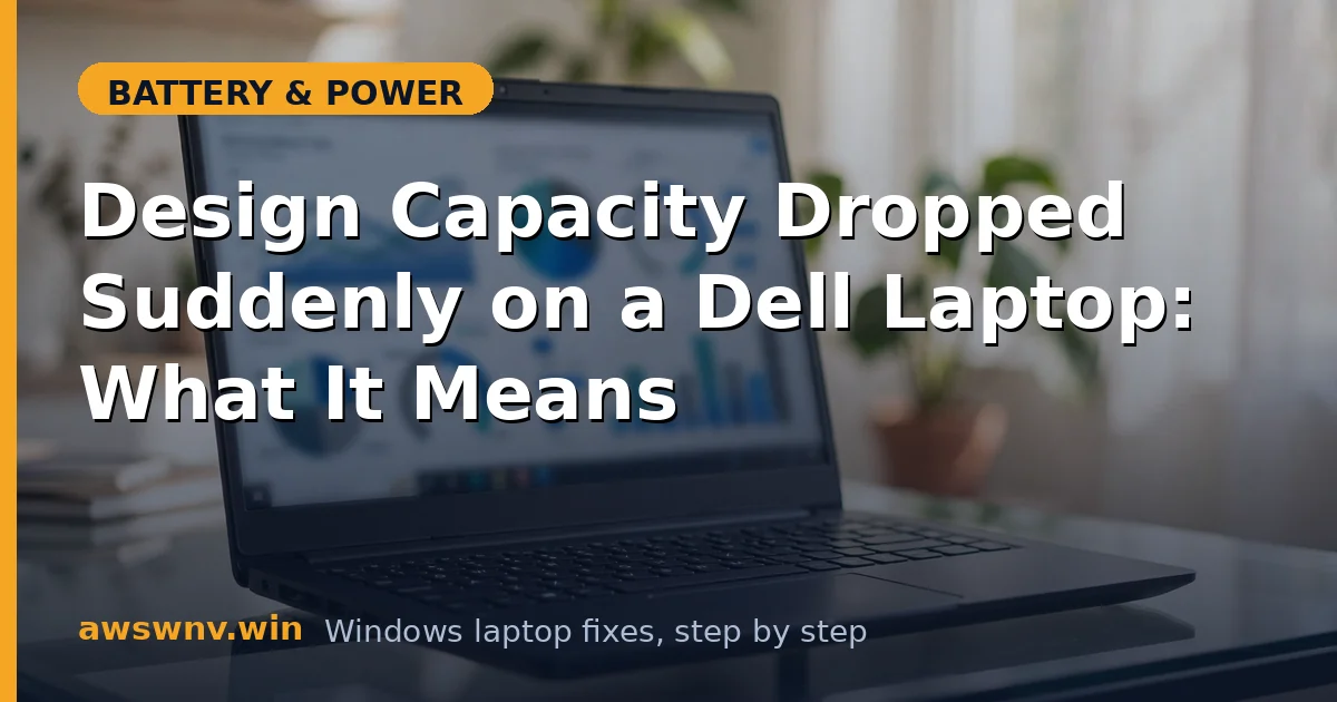 Design Capacity Dropped Suddenly on a Dell Laptop: What It Means