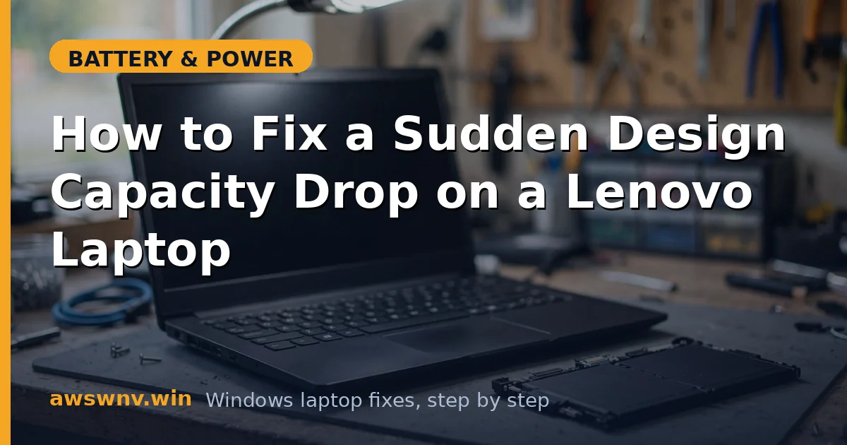 How to Fix a Sudden Design Capacity Drop on a Lenovo Laptop