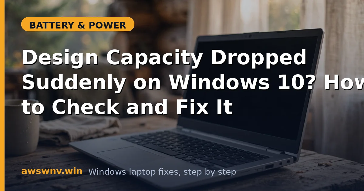 Design Capacity Dropped Suddenly on Windows 10? How to Check and Fix It