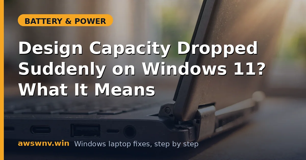 Design Capacity Dropped Suddenly on Windows 11? What It Means