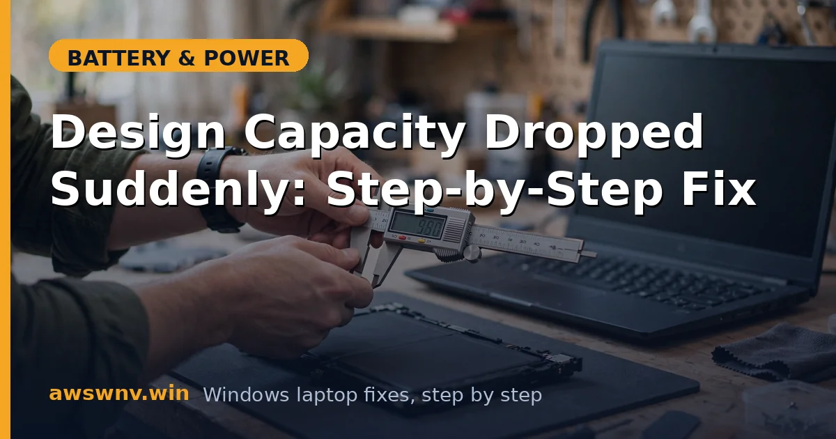 Design Capacity Dropped Suddenly: Step-by-Step Fix