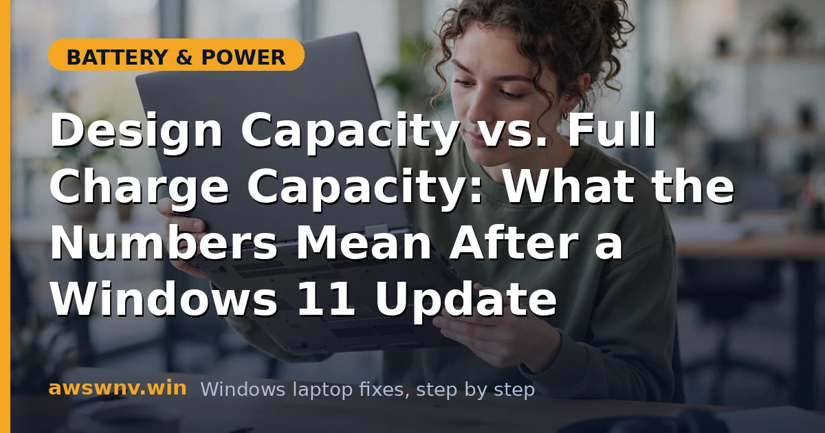 Design Capacity vs. Full Charge Capacity: What the Numbers Mean After a Windows 11 Update