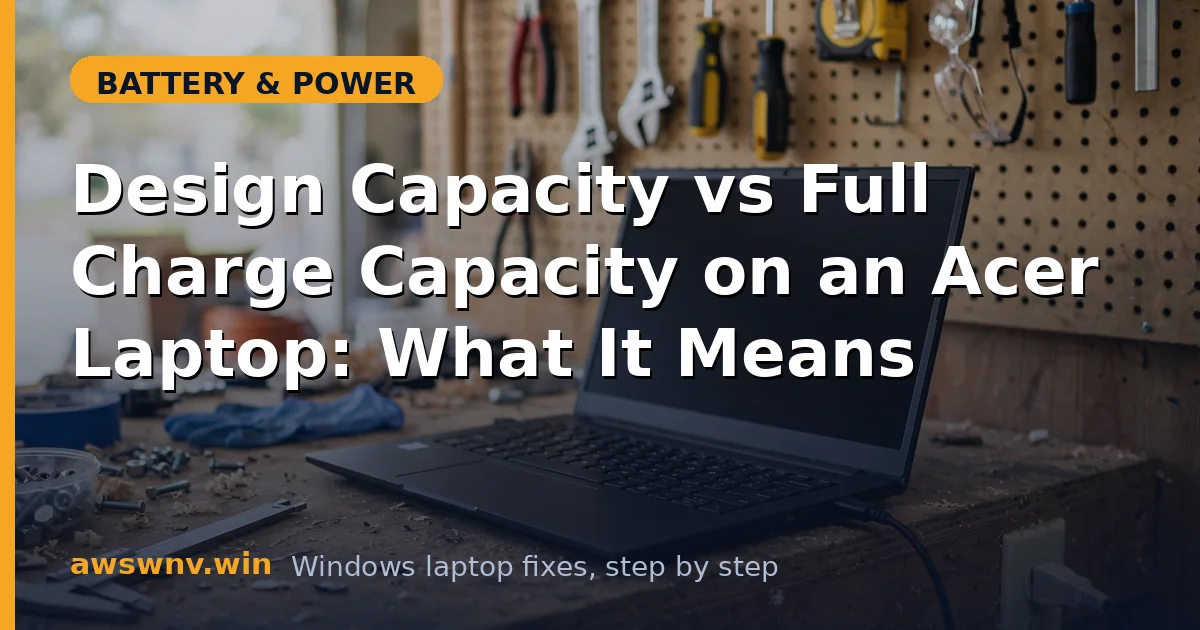 Design Capacity vs Full Charge Capacity on an Acer Laptop: What It Means