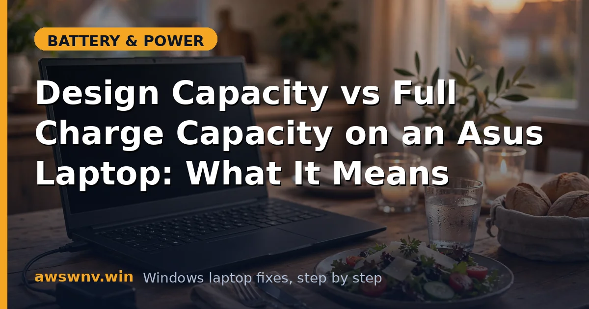 Design Capacity vs Full Charge Capacity on an Asus Laptop: What It Means
