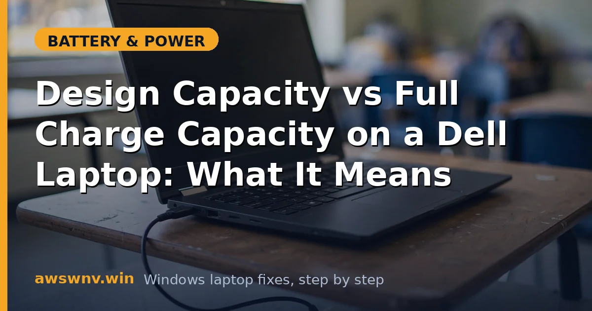 Design Capacity vs Full Charge Capacity on a Dell Laptop: What It Means