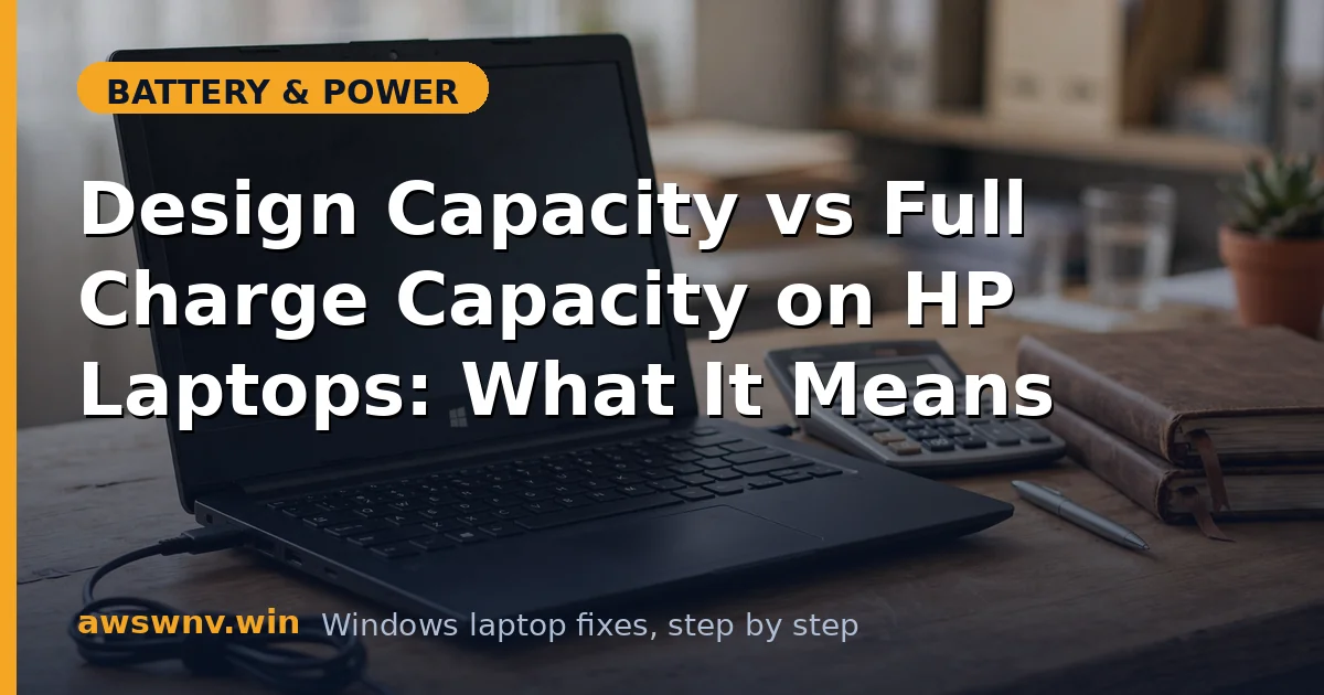 Design Capacity vs Full Charge Capacity on HP Laptops: What It Means