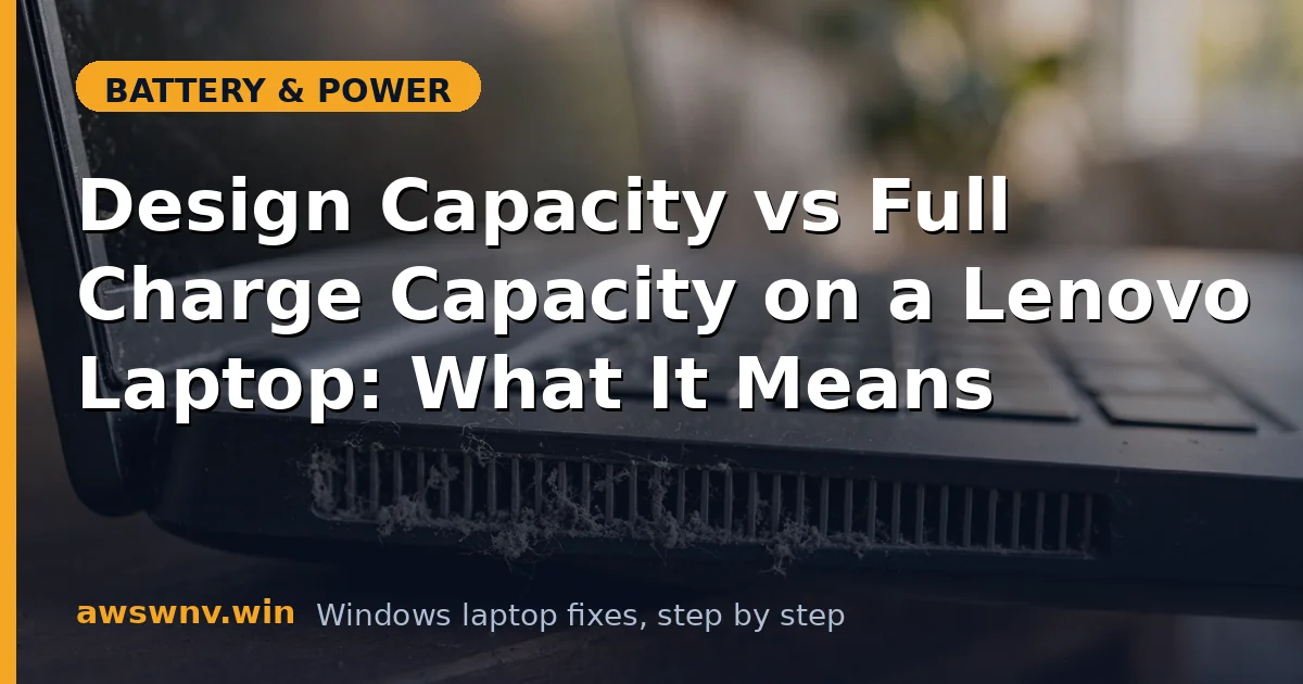 Design Capacity vs Full Charge Capacity on a Lenovo Laptop: What It Means