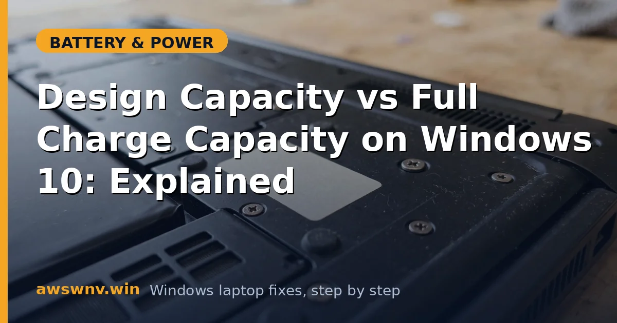 Design Capacity vs Full Charge Capacity on Windows 10: Explained