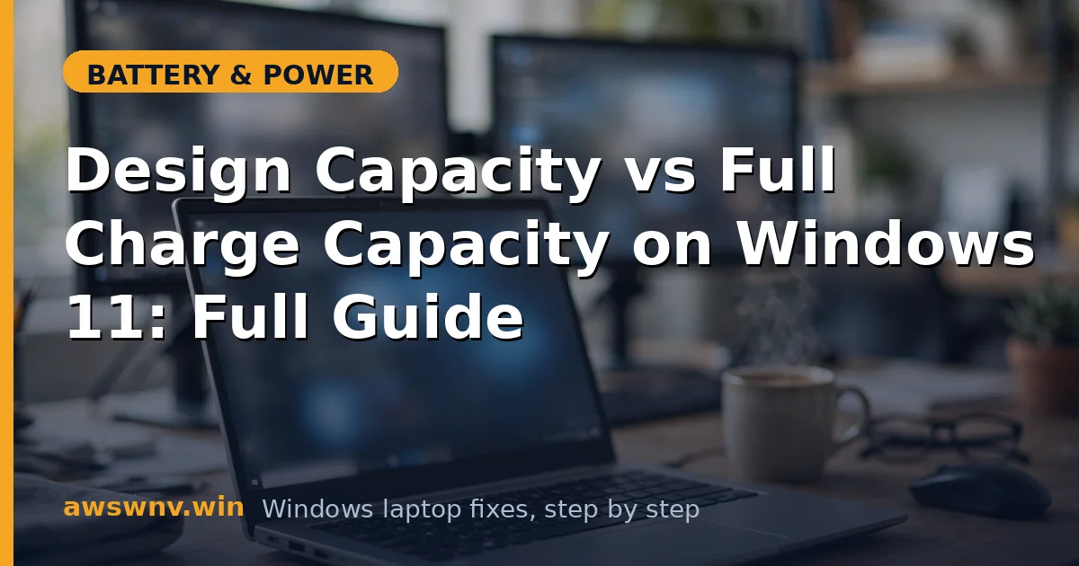 Design Capacity vs Full Charge Capacity on Windows 11: Full Guide