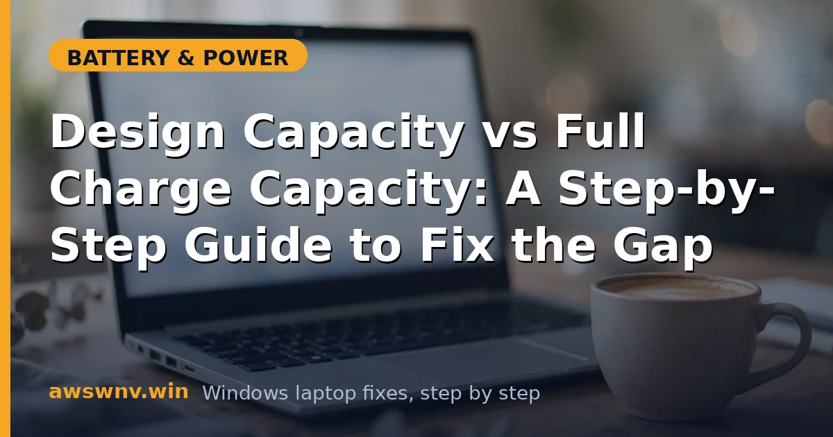 Design Capacity vs Full Charge Capacity: A Step-by-Step Guide to Fix the Gap