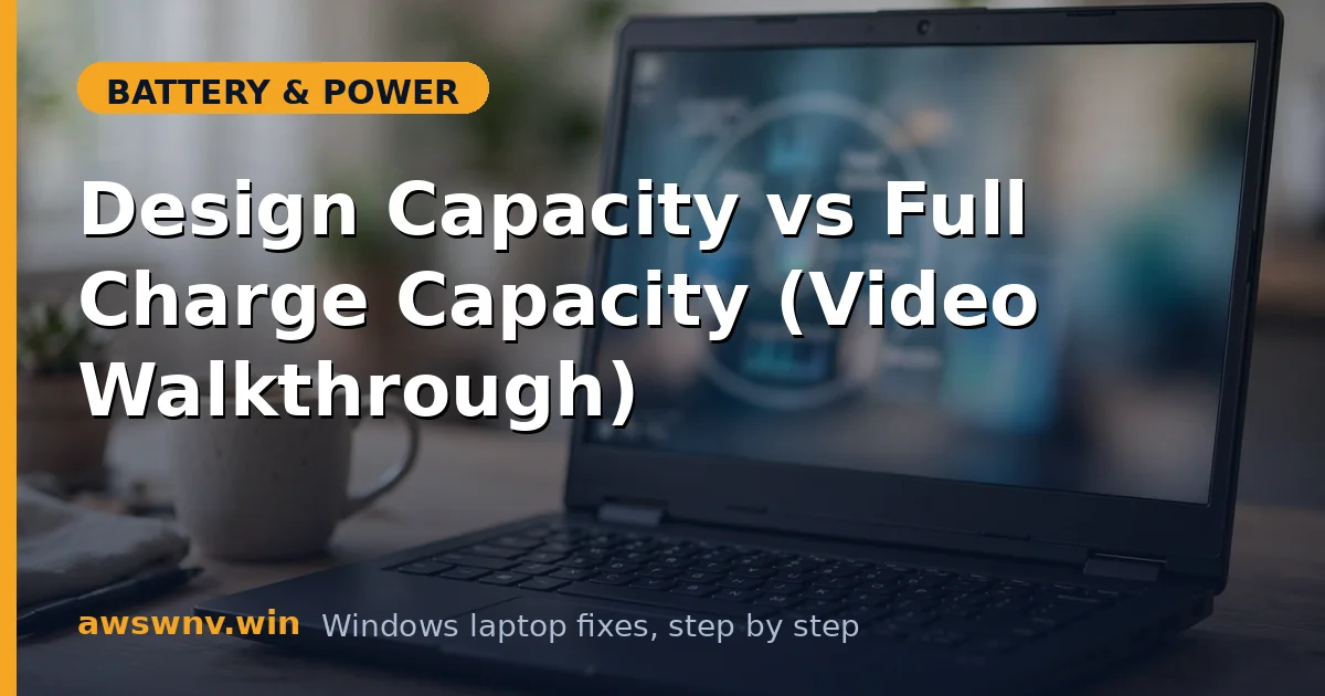 Design Capacity vs Full Charge Capacity (Video Walkthrough)