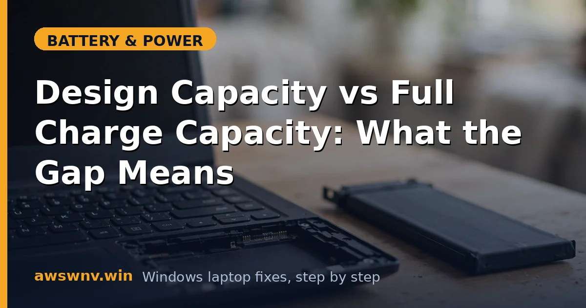 Design Capacity vs Full Charge Capacity: What the Gap Means