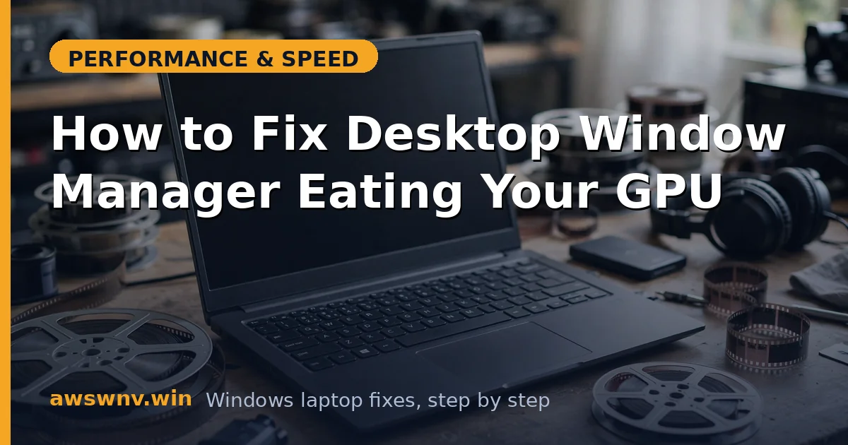 How to Fix Desktop Window Manager Eating Your GPU