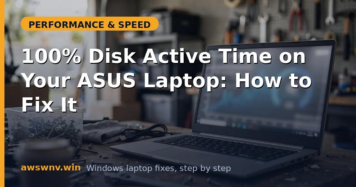100% Disk Active Time on Your ASUS Laptop: How to Fix It