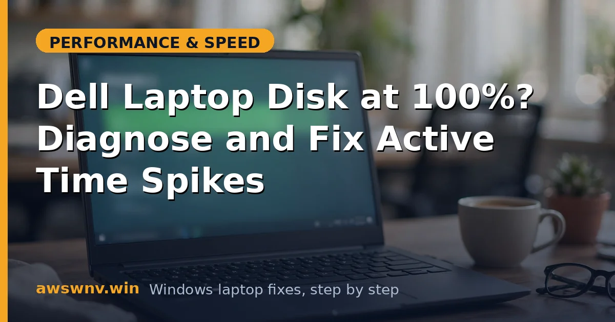 Dell Laptop Disk at 100%? Diagnose and Fix Active Time Spikes