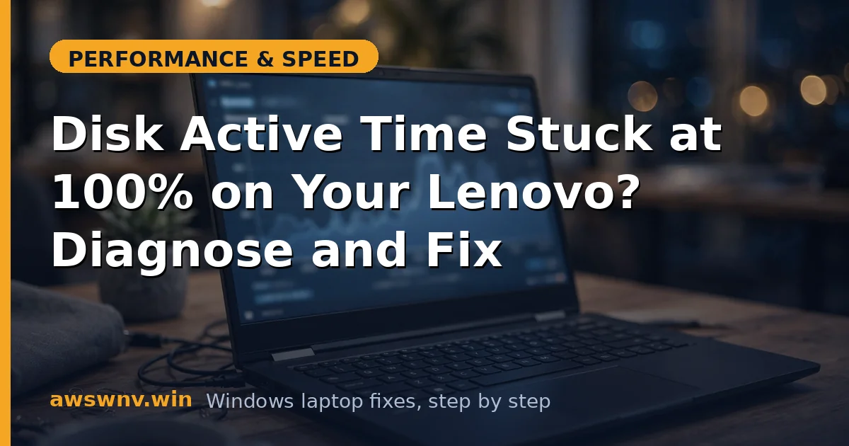 Disk Active Time Stuck at 100% on Your Lenovo? Diagnose and Fix
