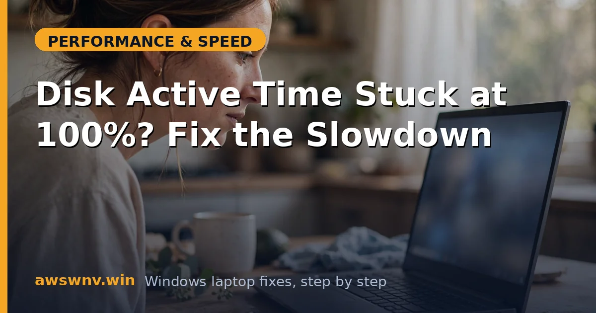 Disk Active Time Stuck at 100%? Fix the Slowdown
