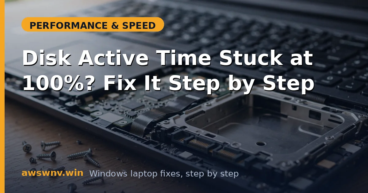 Disk Active Time Stuck at 100%? Fix It Step by Step