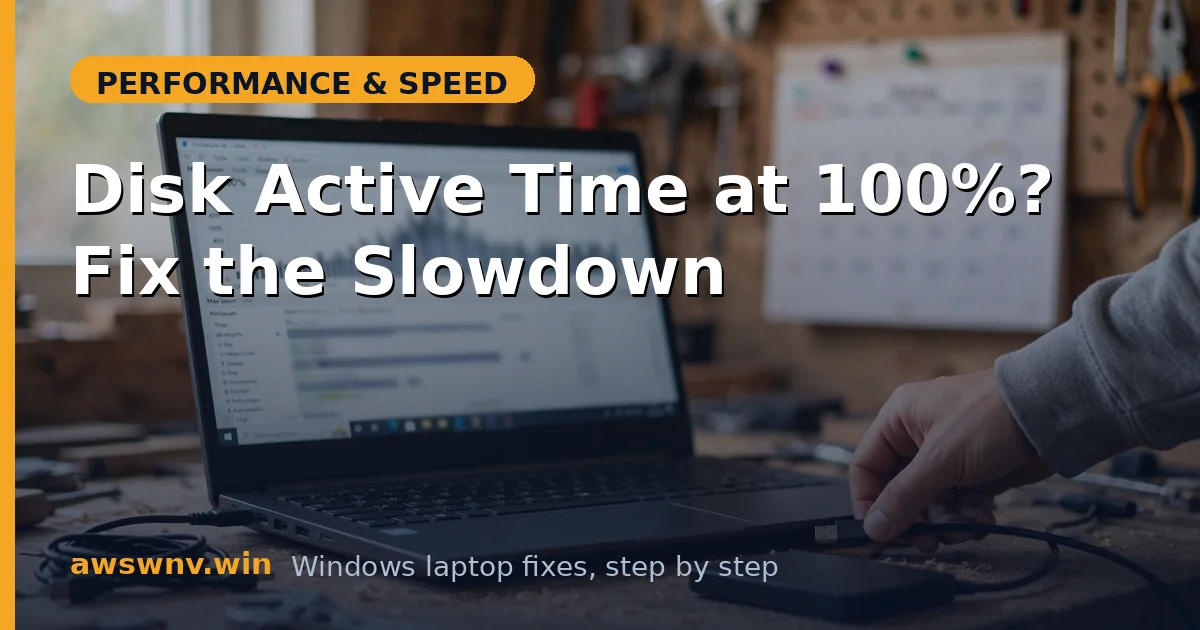 Disk Active Time at 100%? Fix the Slowdown