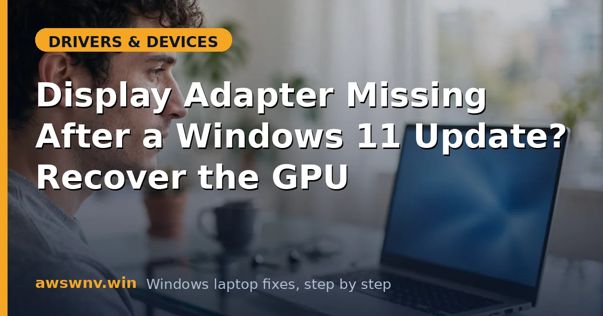 Display Adapter Missing After a Windows 11 Update? Recover the GPU