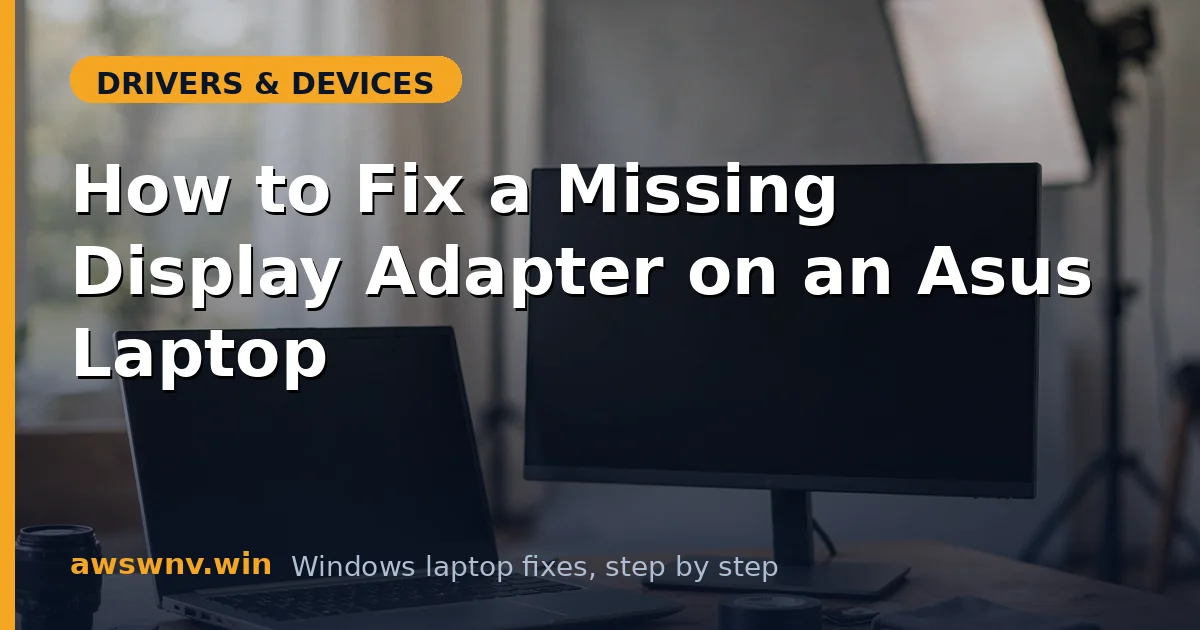 How to Fix a Missing Display Adapter on an Asus Laptop