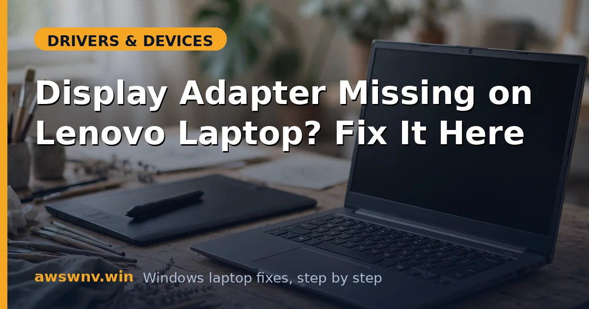 Display Adapter Missing on Lenovo Laptop? Fix It Here