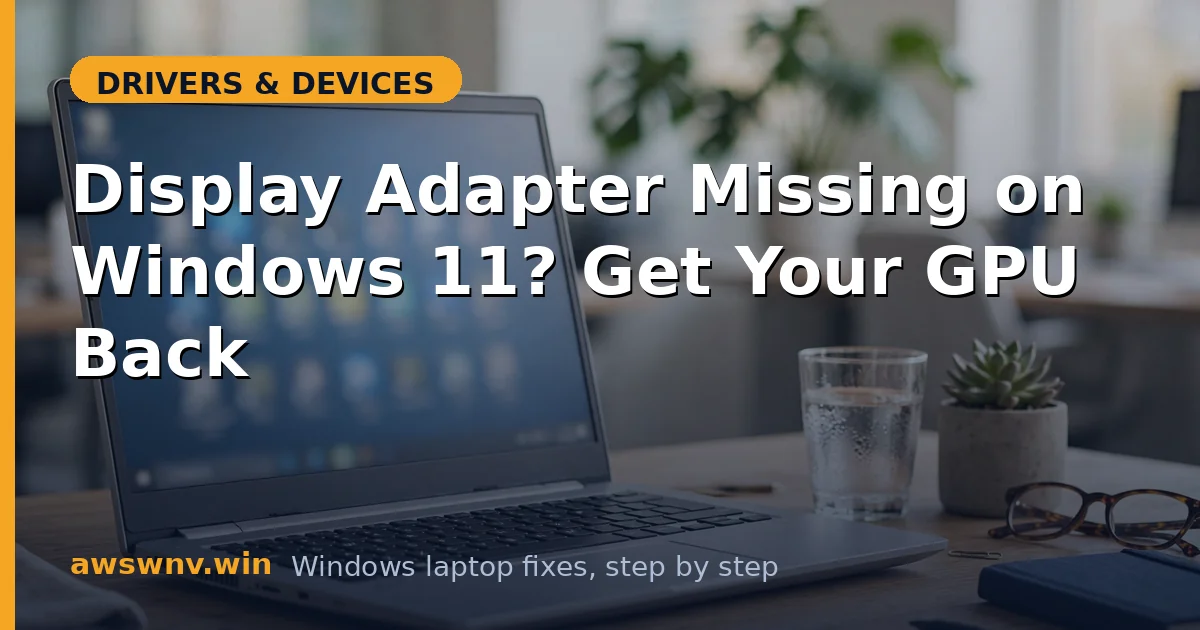Display Adapter Missing on Windows 11? Get Your GPU Back
