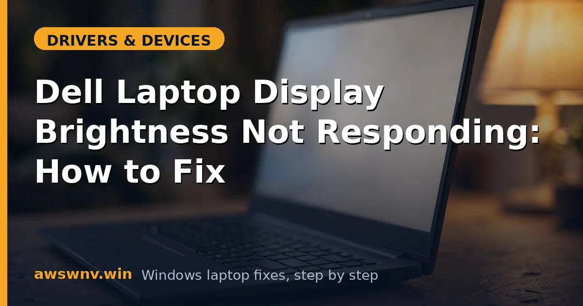 Dell Laptop Display Brightness Not Responding: How to Fix