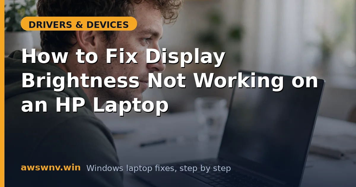 How to Fix Display Brightness Not Working on an HP Laptop