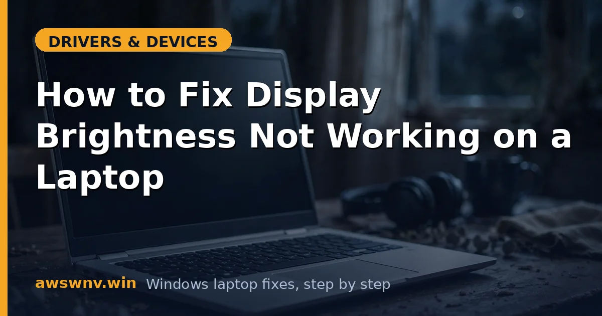 How to Fix Display Brightness Not Working on a Laptop