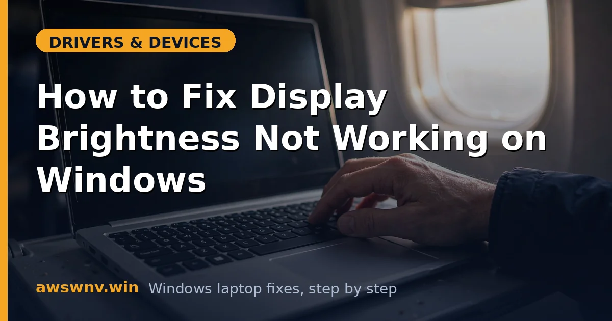 How to Fix Display Brightness Not Working on Windows