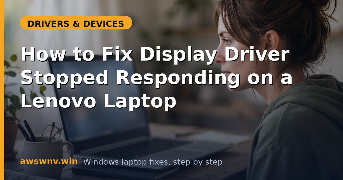 How to Fix Display Driver Stopped Responding on a Lenovo Laptop