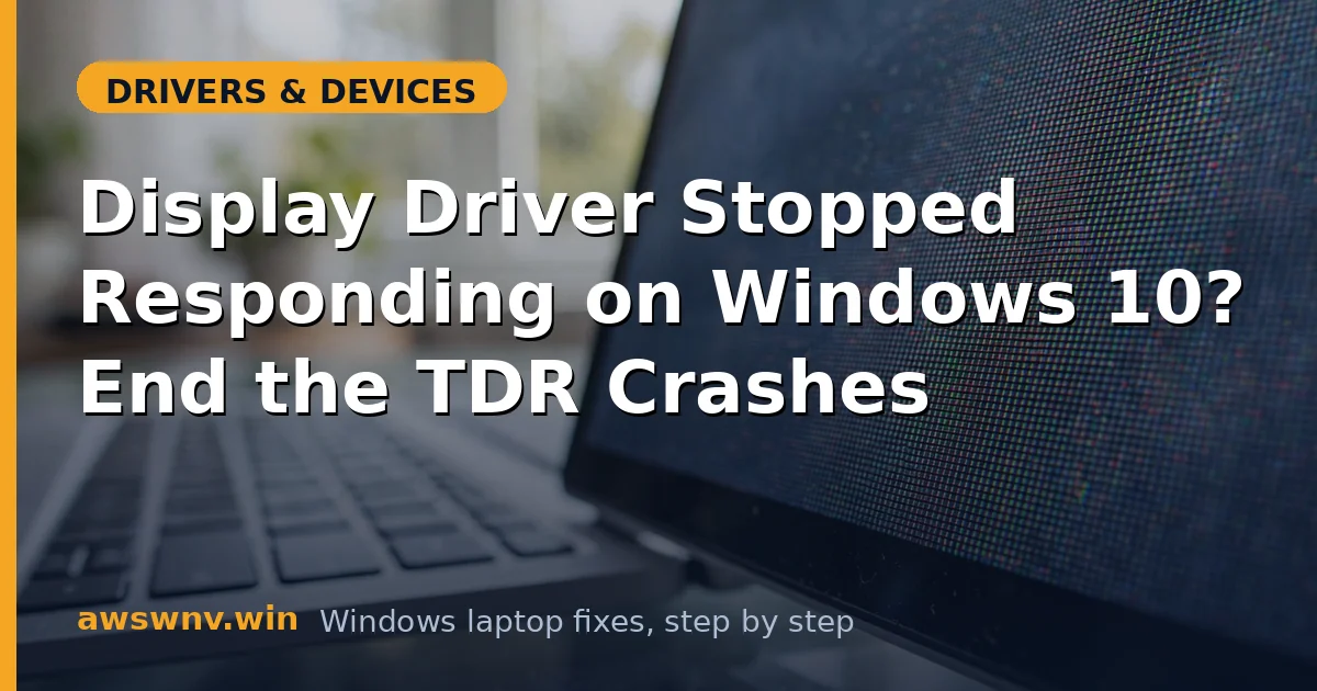 Display Driver Stopped Responding on Windows 10? End the TDR Crashes