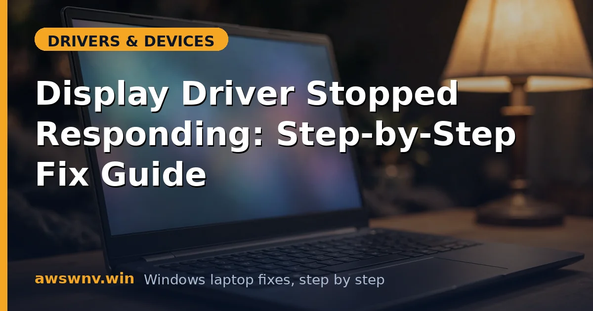 Display Driver Stopped Responding: Step-by-Step Fix Guide