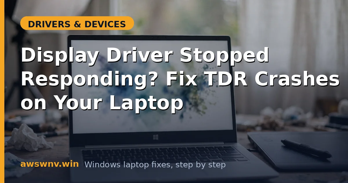 Display Driver Stopped Responding? Fix TDR Crashes on Your Laptop