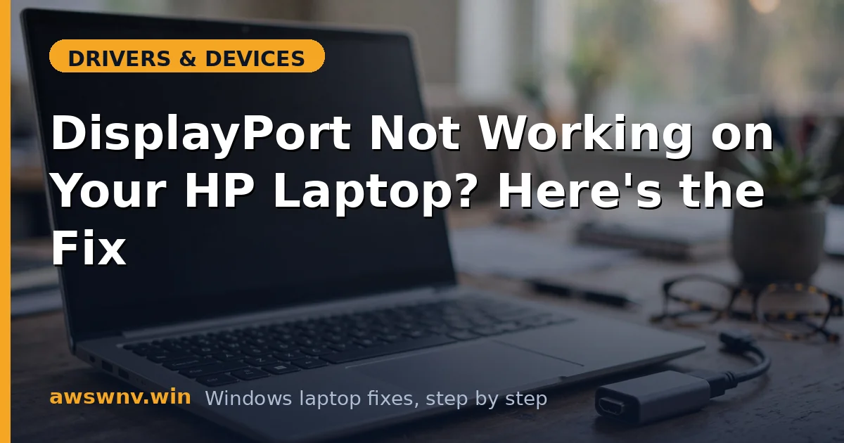 DisplayPort Not Working on Your HP Laptop? Here's the Fix