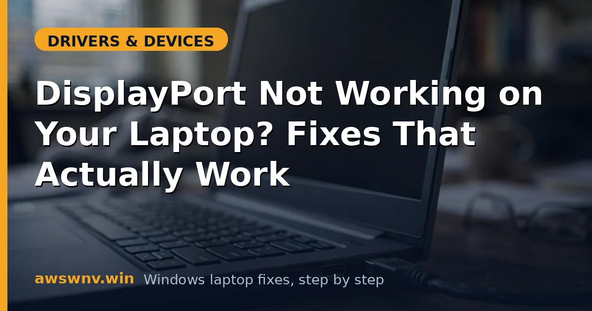 DisplayPort Not Working on Your Laptop? Fixes That Actually Work