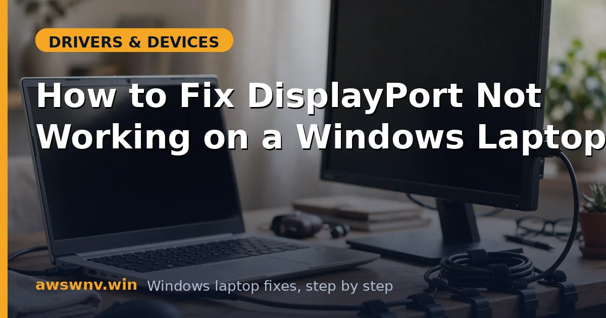 How to Fix DisplayPort Not Working on a Windows Laptop