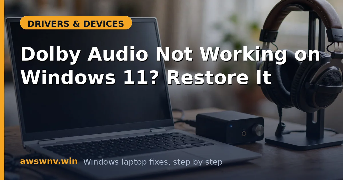 Dolby Audio Not Working on Windows 11? Restore It