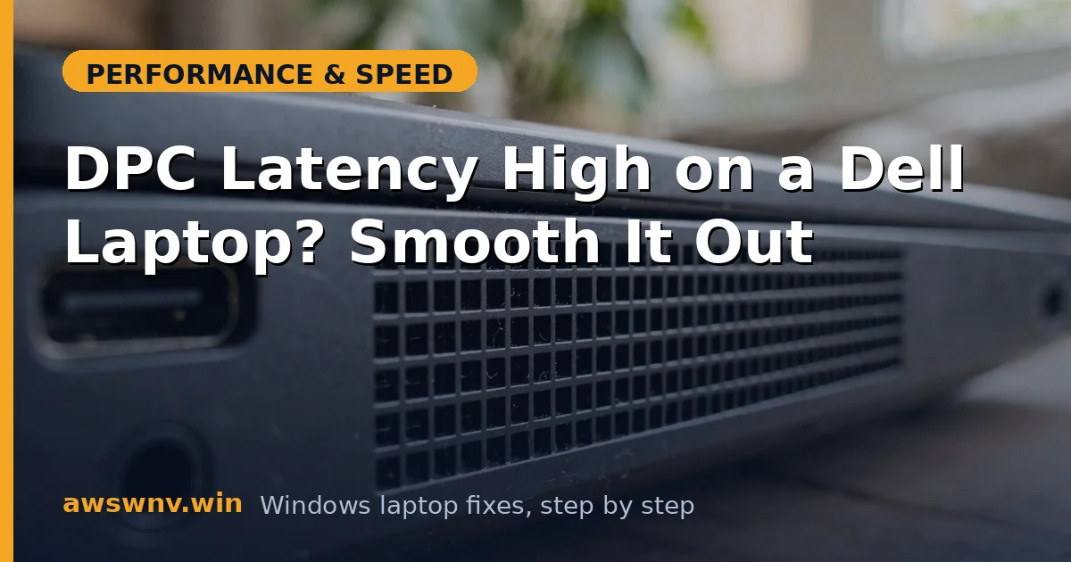 DPC Latency High on a Dell Laptop? Smooth It Out