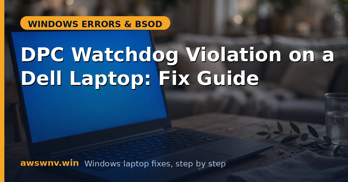 DPC Watchdog Violation on a Dell Laptop: Fix Guide