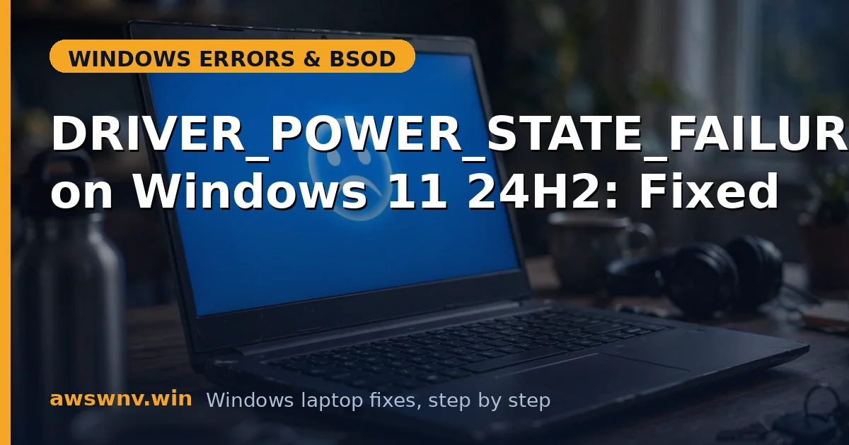 DRIVER_POWER_STATE_FAILURE on Windows 11 24H2: Fixed