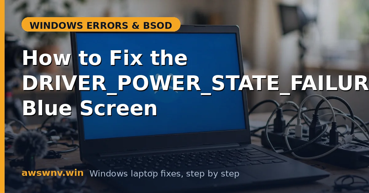 How to Fix the DRIVER_POWER_STATE_FAILURE Blue Screen