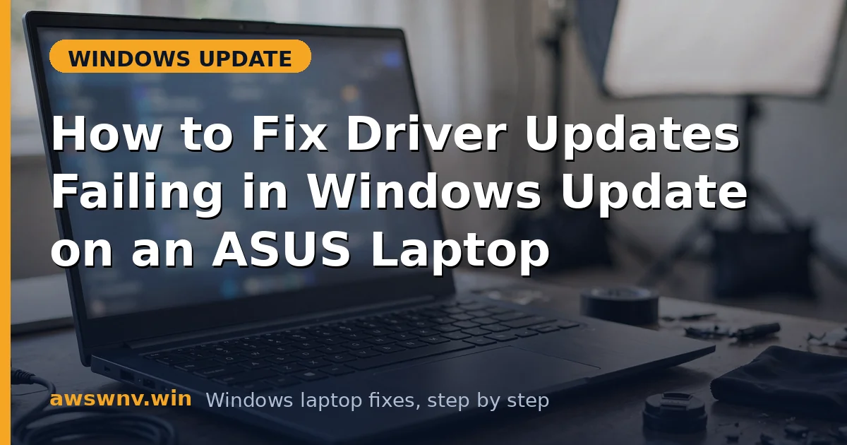 How to Fix Driver Updates Failing in Windows Update on an ASUS Laptop