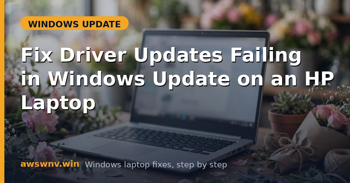 Fix Driver Updates Failing in Windows Update on an HP Laptop