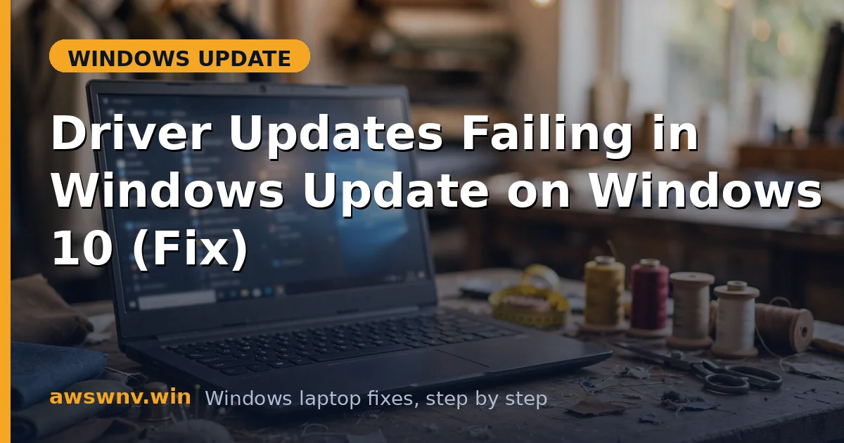 Driver Updates Failing in Windows Update on Windows 10 (Fix)